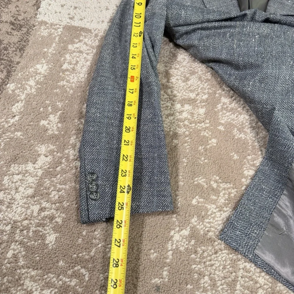 Vitale Barberis Canonico Vintage Blazer Mens Gray Tweed 42R Wool Old Money